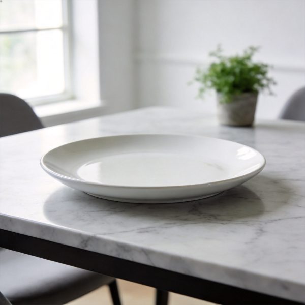 Classic White Ceramic Dinner Plate