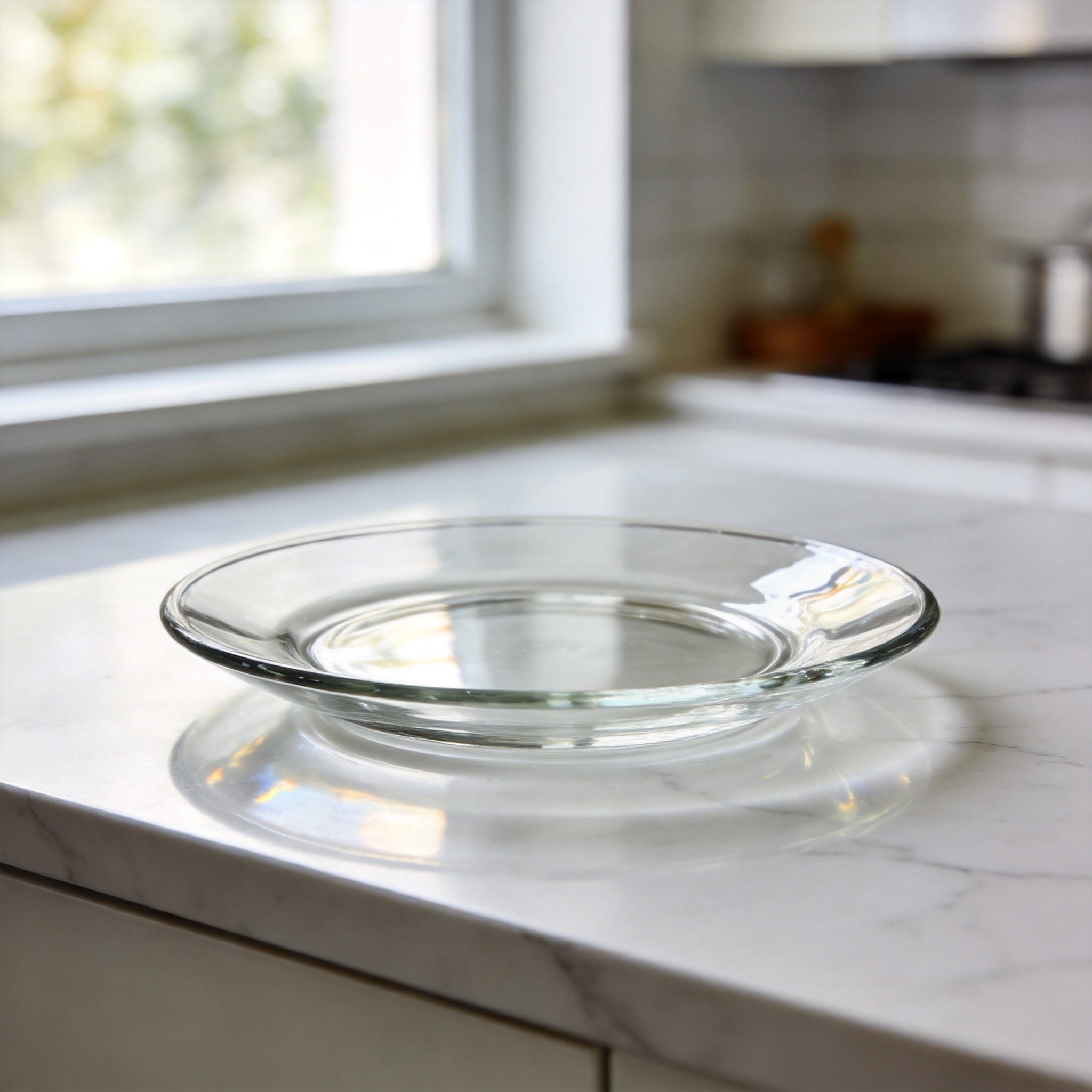 Crystal Clear Glass Dessert Plate